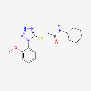 molecular formula C16H21N5O2S B5848030 N-cyclohexyl-2-{[1-(2-methoxyphenyl)-1H-tetrazol-5-yl]thio}acetamide 