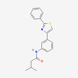 molecular formula C20H20N2OS B5848043 3-methyl-N-[3-(2-phenyl-1,3-thiazol-4-yl)phenyl]butanamide 
