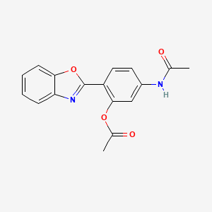molecular formula C17H14N2O4 B5848050 5-(acetylamino)-2-(1,3-benzoxazol-2-yl)phenyl acetate 