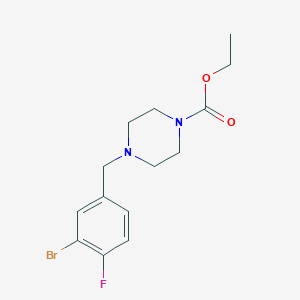 molecular formula C14H18BrFN2O2 B5848055 ethyl 4-(3-bromo-4-fluorobenzyl)-1-piperazinecarboxylate 