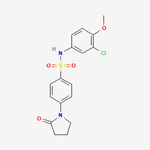 N-(3-chloro-4-methoxyphenyl)-4-(2-oxo-1-pyrrolidinyl)benzenesulfonamide