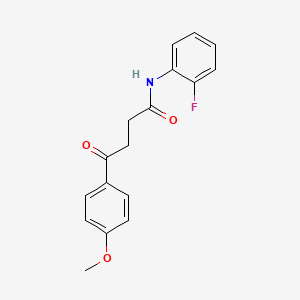 molecular formula C17H16FNO3 B5848081 N-(2-fluorophenyl)-4-(4-methoxyphenyl)-4-oxobutanamide 