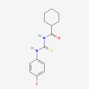 N-{[(4-fluorophenyl)amino]carbonothioyl}cyclohexanecarboxamide