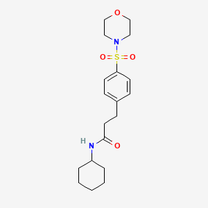 molecular formula C19H28N2O4S B5848105 N-cyclohexyl-3-[4-(4-morpholinylsulfonyl)phenyl]propanamide 