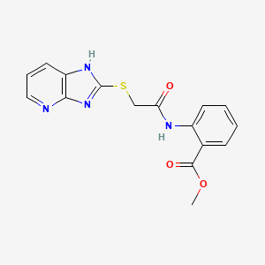 molecular formula C16H14N4O3S B5848120 methyl 2-{[(3H-imidazo[4,5-b]pyridin-2-ylthio)acetyl]amino}benzoate 
