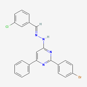 molecular formula C23H16BrClN4 B5848126 3-chlorobenzaldehyde [2-(4-bromophenyl)-6-phenyl-4-pyrimidinyl]hydrazone 