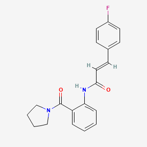 molecular formula C20H19FN2O2 B5848154 3-(4-fluorophenyl)-N-[2-(1-pyrrolidinylcarbonyl)phenyl]acrylamide 