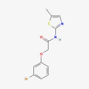 2-(3-bromophenoxy)-N-(5-methyl-1,3-thiazol-2-yl)acetamide