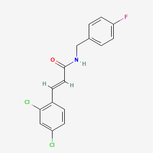 molecular formula C16H12Cl2FNO B5848172 3-(2,4-dichlorophenyl)-N-(4-fluorobenzyl)acrylamide 