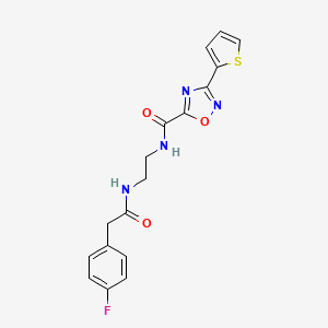 N-(2-{[(4-fluorophenyl)acetyl]amino}ethyl)-3-(2-thienyl)-1,2,4-oxadiazole-5-carboxamide