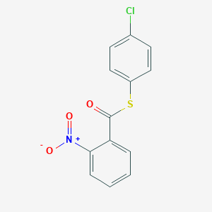 molecular formula C13H8ClNO3S B5848233 S-(4-chlorophenyl) 2-nitrobenzenecarbothioate 