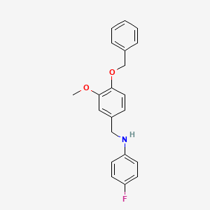 molecular formula C21H20FNO2 B5848236 N-[4-(benzyloxy)-3-methoxybenzyl]-4-fluoroaniline 