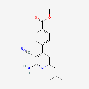 molecular formula C18H19N3O2 B5848240 methyl 4-(2-amino-3-cyano-6-isobutyl-4-pyridinyl)benzoate 