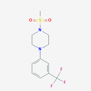 molecular formula C12H15F3N2O2S B5848279 1-(methylsulfonyl)-4-[3-(trifluoromethyl)phenyl]piperazine 