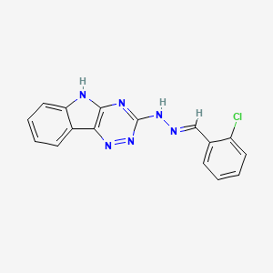 molecular formula C16H11ClN6 B5848284 2-chlorobenzaldehyde 5H-[1,2,4]triazino[5,6-b]indol-3-ylhydrazone 