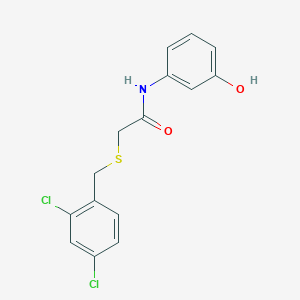 molecular formula C15H13Cl2NO2S B5848286 2-[(2,4-dichlorobenzyl)thio]-N-(3-hydroxyphenyl)acetamide 