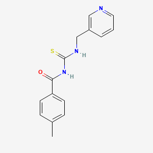 molecular formula C15H15N3OS B5848303 4-methyl-N-{[(3-pyridinylmethyl)amino]carbonothioyl}benzamide 