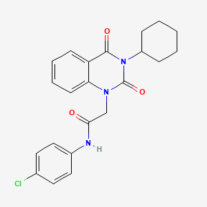 N-(4-chlorophenyl)-2-(3-cyclohexyl-2,4-dioxo-3,4-dihydro-1(2H)-quinazolinyl)acetamide