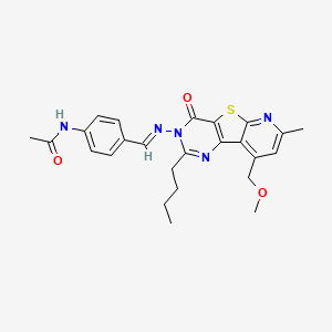 N-[4-({[2-butyl-9-(methoxymethyl)-7-methyl-4-oxopyrido[3',2':4,5]thieno[3,2-d]pyrimidin-3(4H)-yl]imino}methyl)phenyl]acetamide