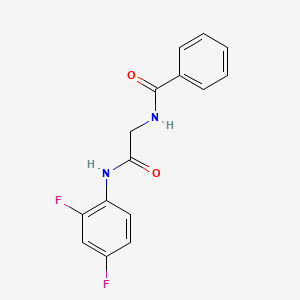 molecular formula C15H12F2N2O2 B5848335 N-{2-[(2,4-difluorophenyl)amino]-2-oxoethyl}benzamide 