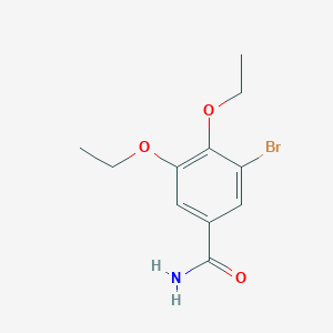 molecular formula C11H14BrNO3 B5848357 3-bromo-4,5-diethoxybenzamide 