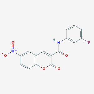 molecular formula C16H9FN2O5 B5848374 N-(3-fluorophenyl)-6-nitro-2-oxo-2H-chromene-3-carboxamide 