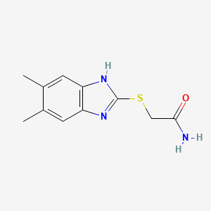 molecular formula C11H13N3OS B5848395 2-[(5,6-dimethyl-1H-benzimidazol-2-yl)thio]acetamide 