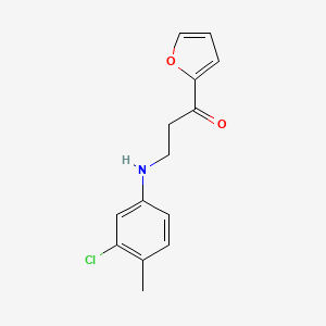 molecular formula C14H14ClNO2 B5848402 3-[(3-chloro-4-methylphenyl)amino]-1-(2-furyl)-1-propanone 