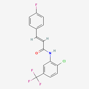 N-[2-chloro-5-(trifluoromethyl)phenyl]-3-(4-fluorophenyl)acrylamide