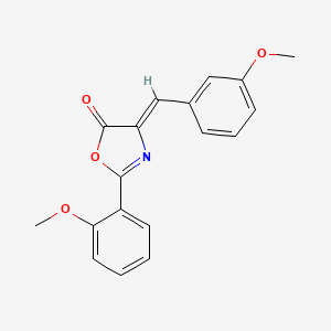 molecular formula C18H15NO4 B5848445 4-(3-methoxybenzylidene)-2-(2-methoxyphenyl)-1,3-oxazol-5(4H)-one 