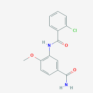 molecular formula C15H13ClN2O3 B5848463 3-[(2-chlorobenzoyl)amino]-4-methoxybenzamide 