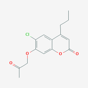 molecular formula C15H15ClO4 B5848518 6-chloro-7-(2-oxopropoxy)-4-propyl-2H-chromen-2-one 