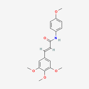 molecular formula C19H21NO5 B5848519 N-(4-methoxyphenyl)-3-(3,4,5-trimethoxyphenyl)acrylamide 