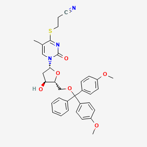 molecular formula C34H35N3O6S B584852 S4-(2-Cyanoethyl)-5/'-O-(dimethoxytrityl)-4-thiothymidine CAS No. 142409-74-3