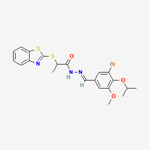 2-(1,3-benzothiazol-2-ylthio)-N'-(3-bromo-4-isopropoxy-5-methoxybenzylidene)propanohydrazide