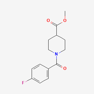 molecular formula C14H16FNO3 B5848541 methyl 1-(4-fluorobenzoyl)-4-piperidinecarboxylate 