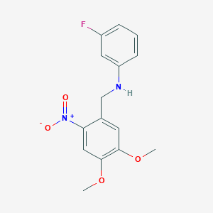 (4,5-dimethoxy-2-nitrobenzyl)(3-fluorophenyl)amine