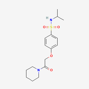 molecular formula C16H24N2O4S B5848547 N-isopropyl-4-[2-oxo-2-(1-piperidinyl)ethoxy]benzenesulfonamide 