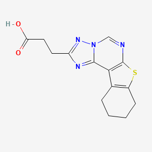 3-(8,9,10,11-tetrahydro[1]benzothieno[3,2-e][1,2,4]triazolo[1,5-c]pyrimidin-2-yl)propanoic acid