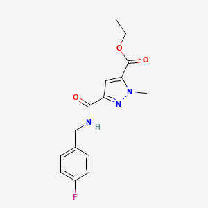 ethyl 3-{[(4-fluorobenzyl)amino]carbonyl}-1-methyl-1H-pyrazole-5-carboxylate