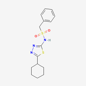 N-(5-cyclohexyl-1,3,4-thiadiazol-2-yl)-1-phenylmethanesulfonamide