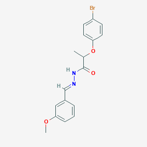 molecular formula C17H17BrN2O3 B5848609 2-(4-bromophenoxy)-N'-(3-methoxybenzylidene)propanohydrazide CAS No. 303087-39-0