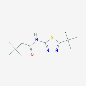 molecular formula C12H21N3OS B5848619 N-(5-tert-butyl-1,3,4-thiadiazol-2-yl)-3,3-dimethylbutanamide 