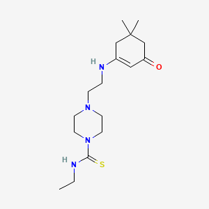 molecular formula C17H30N4OS B5848625 4-{2-[(5,5-dimethyl-3-oxo-1-cyclohexen-1-yl)amino]ethyl}-N-ethyl-1-piperazinecarbothioamide 