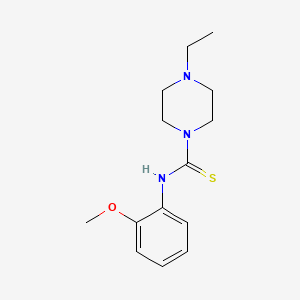 molecular formula C14H21N3OS B5848659 4-ethyl-N-(2-methoxyphenyl)-1-piperazinecarbothioamide 