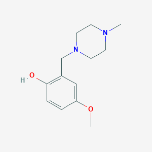 molecular formula C13H20N2O2 B5848672 4-methoxy-2-[(4-methyl-1-piperazinyl)methyl]phenol 