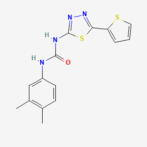 molecular formula C15H14N4OS2 B5848688 N-(3,4-dimethylphenyl)-N'-[5-(2-thienyl)-1,3,4-thiadiazol-2-yl]urea 