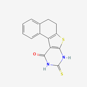 molecular formula C14H10N2OS2 B5848692 9-mercapto-6,10-dihydronaphtho[1',2':4,5]thieno[2,3-d]pyrimidin-11(5H)-one 