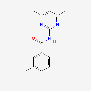 molecular formula C15H17N3O B5848698 N-(4,6-dimethyl-2-pyrimidinyl)-3,4-dimethylbenzamide 