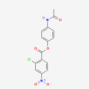 molecular formula C15H11ClN2O5 B5848699 4-(acetylamino)phenyl 2-chloro-4-nitrobenzoate 